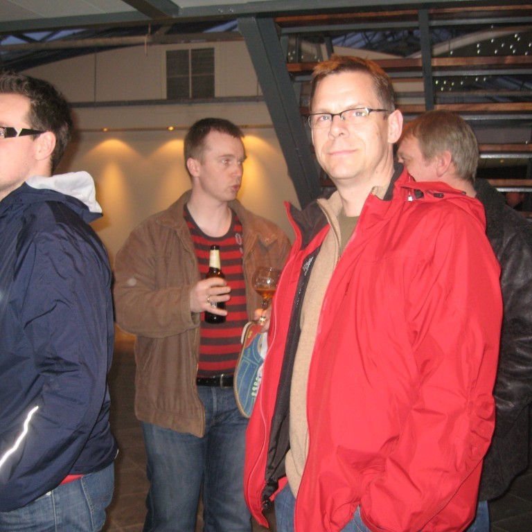 ... og Eddi með aðra léttöl