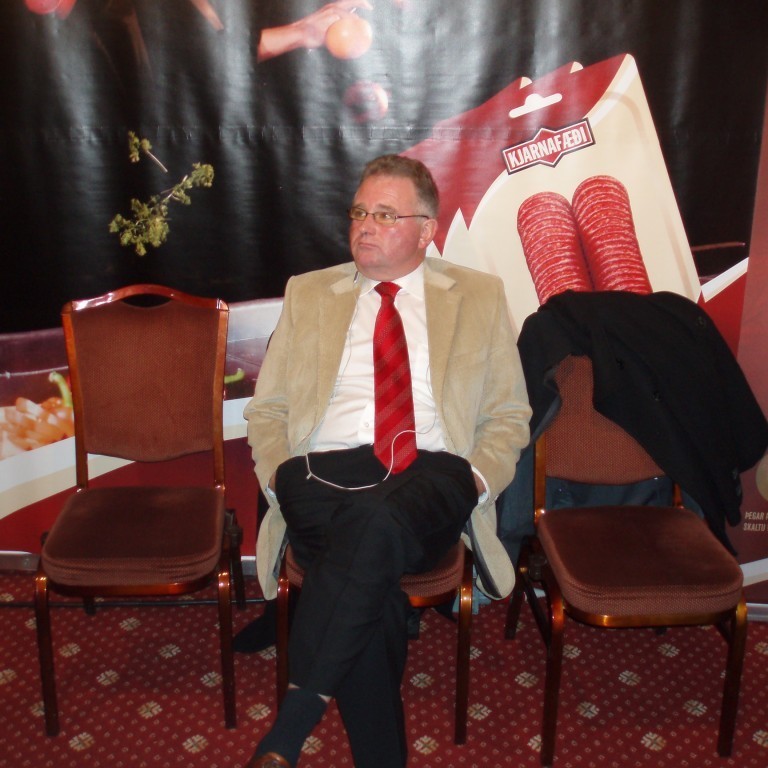 Sýningin var löng og ströng og því var gott að geta sest niður í smá stund milli tarna.