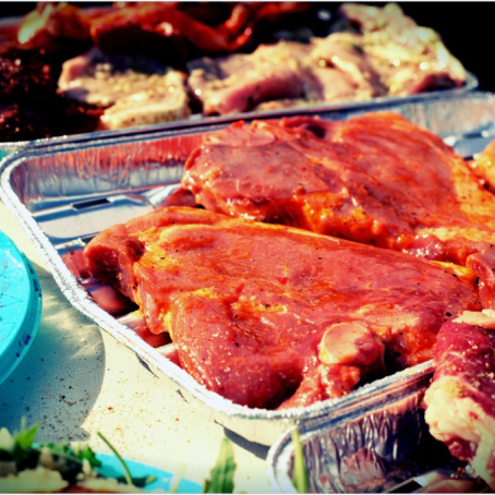 Grísa T bein steik með sætum chili