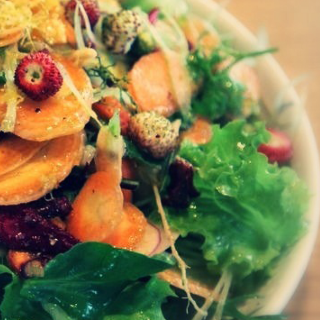 Haustsalat með berjum