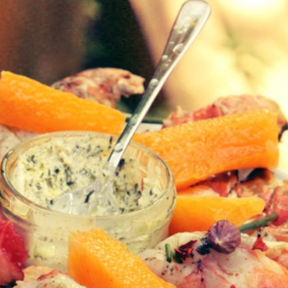 Grillaður humar með sítrus ávöxtum