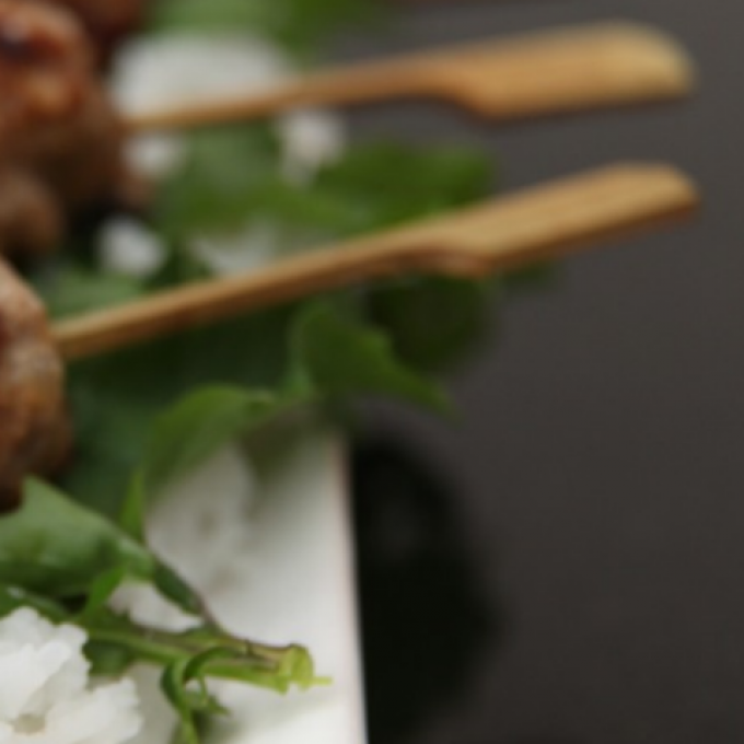 Kjúklinga bollur á pinna