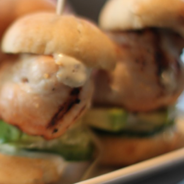 Glóðasteiktir dverg kjúklingarborgarar