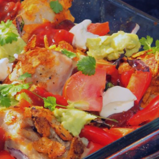 kjúklingalæri í stökkum raspi