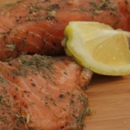 Létt grafin kóríander,dill og sítrónu lax