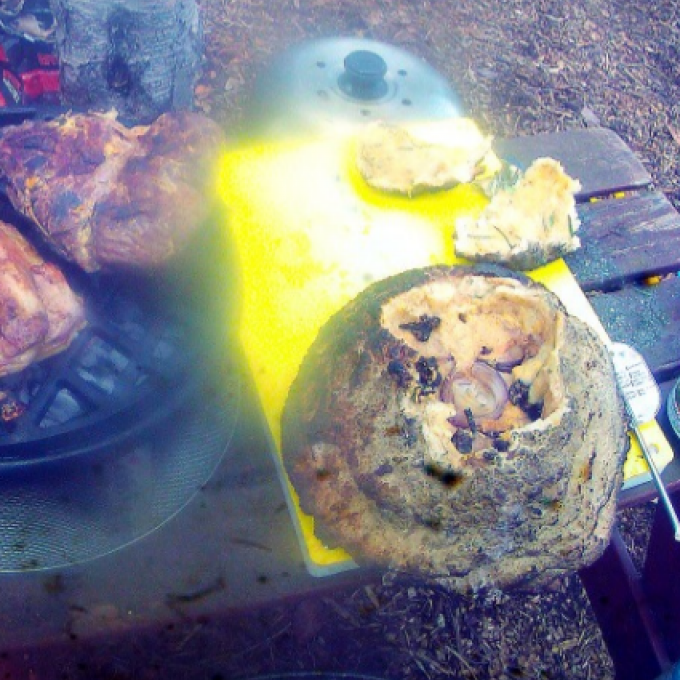 Lamba innarlæri í saltdeigi