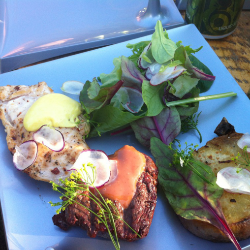 Tvenna Nautalund með BBQ sojasósu og kjúklingur