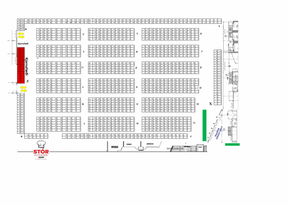 Básinn hjá okkur í Kjarnafæði er rauðmerktur inn á svæðið