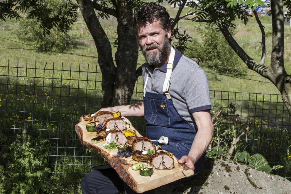 Kryddjurtafylltur lambahryggur á teini