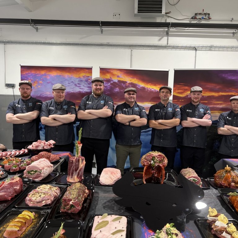 Stefán Einar Jónsson (fyrir miðju) og Róbert Ragnar Skarphéðinsson (lengst til hægri)