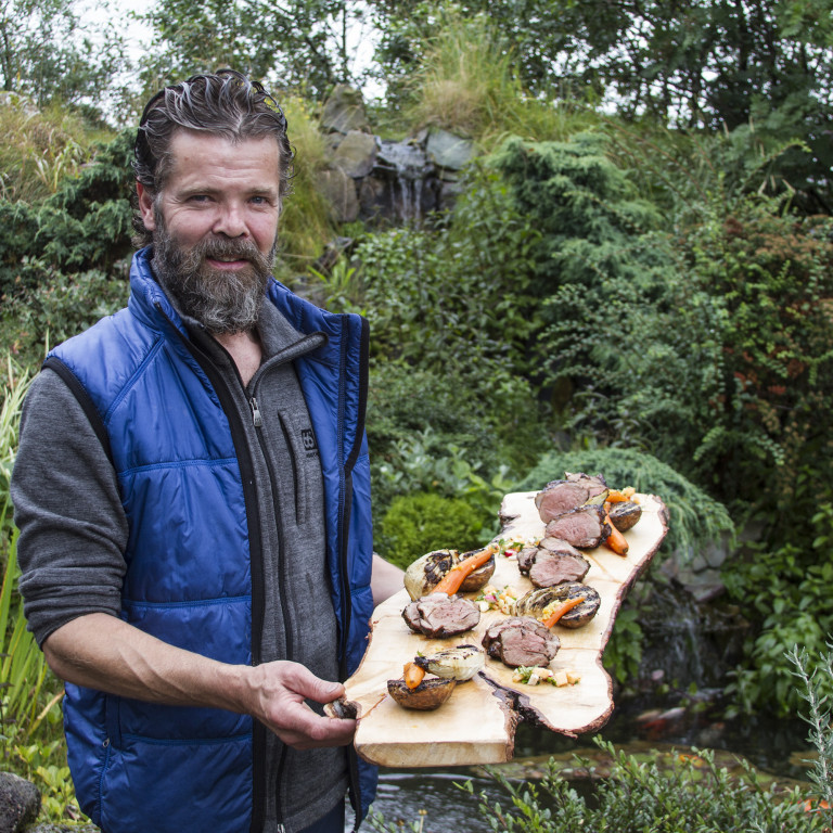 Grilluð lambamjöðm bbq með melónu og mangósalsa