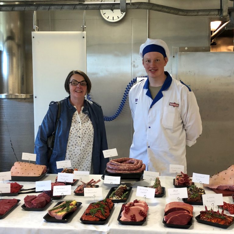 Sævar ásamt Hansínu Maríu meistara sínum