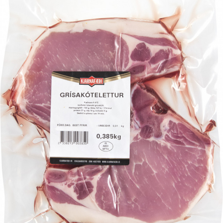 Grísakótilettur pakkaðar