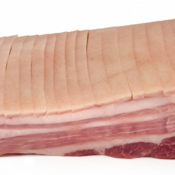 Grísasíða skorið í puru